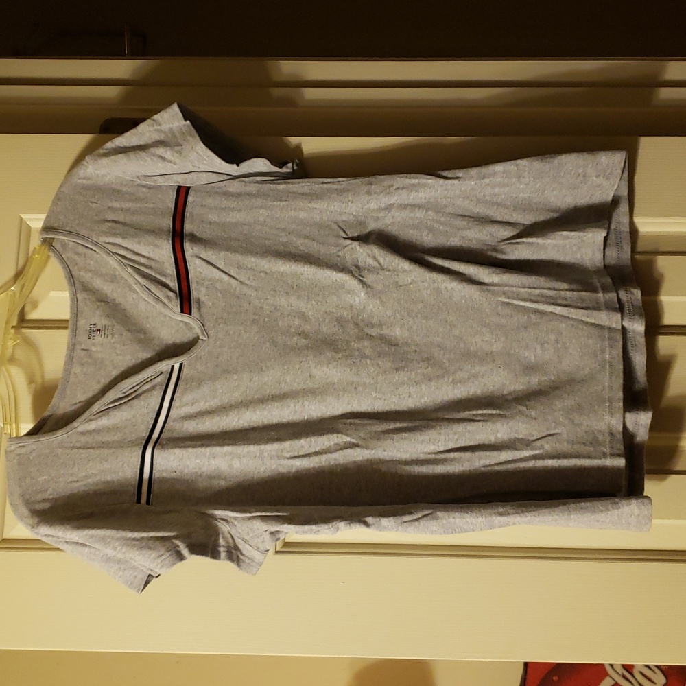 Tommy Hilfiger Grey Short Sleeve Top Size XL